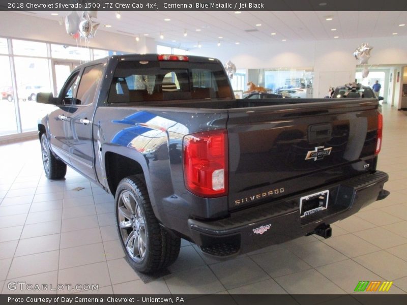 Centennial Blue Metallic / Jet Black 2018 Chevrolet Silverado 1500 LTZ Crew Cab 4x4