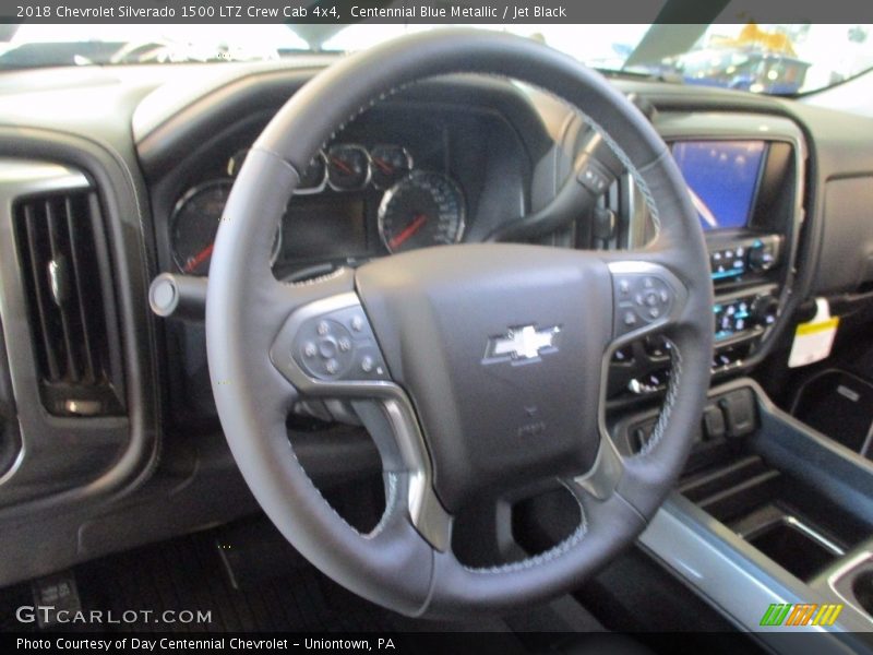 Centennial Blue Metallic / Jet Black 2018 Chevrolet Silverado 1500 LTZ Crew Cab 4x4