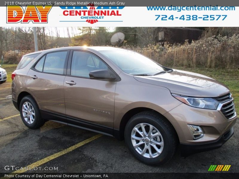Sandy Ridge Metallic / Medium Ash Gray 2018 Chevrolet Equinox LS