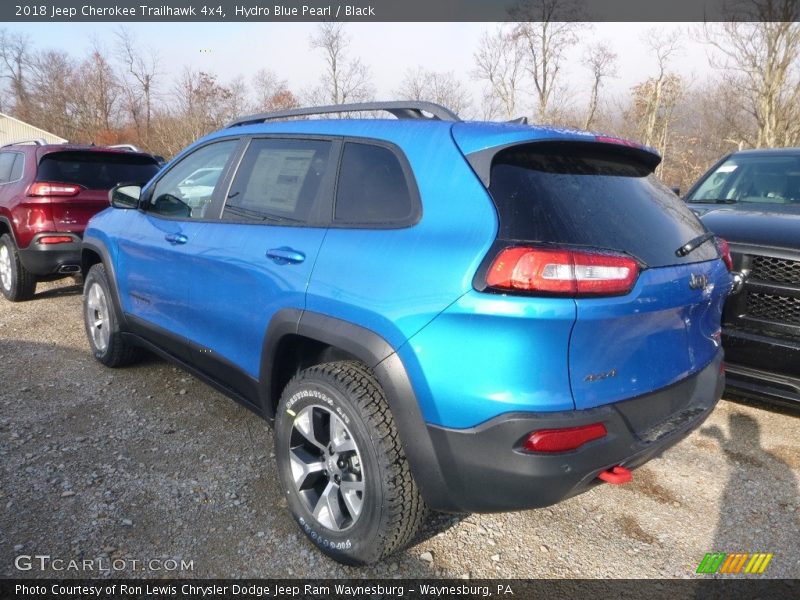 Hydro Blue Pearl / Black 2018 Jeep Cherokee Trailhawk 4x4