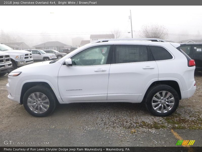 Bright White / Brown/Pearl 2018 Jeep Cherokee Overland 4x4