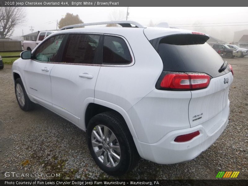 Bright White / Brown/Pearl 2018 Jeep Cherokee Overland 4x4