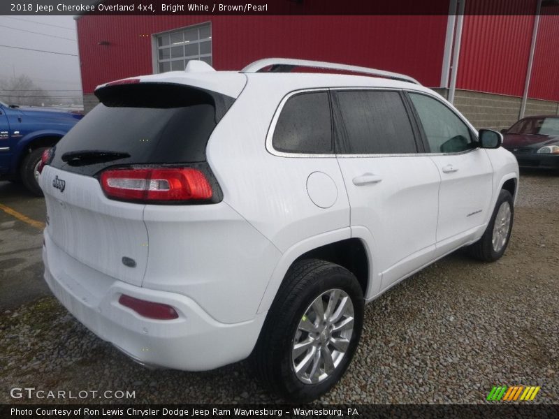 Bright White / Brown/Pearl 2018 Jeep Cherokee Overland 4x4