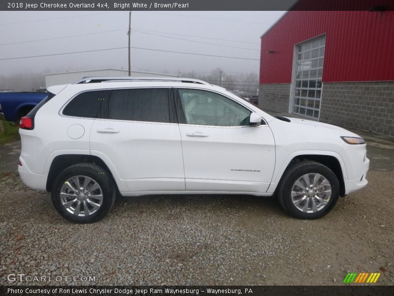 Bright White / Brown/Pearl 2018 Jeep Cherokee Overland 4x4