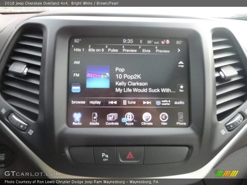 Bright White / Brown/Pearl 2018 Jeep Cherokee Overland 4x4