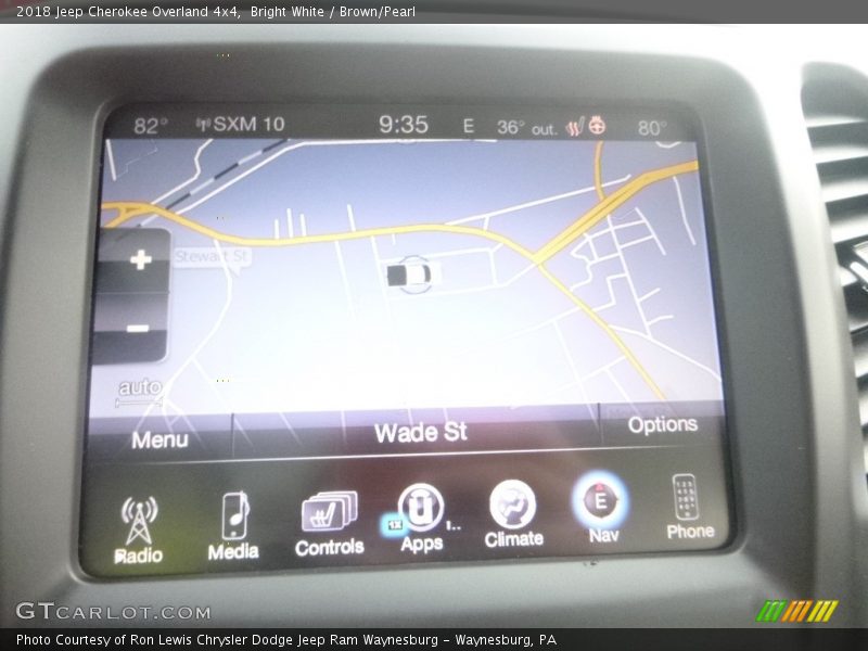 Bright White / Brown/Pearl 2018 Jeep Cherokee Overland 4x4