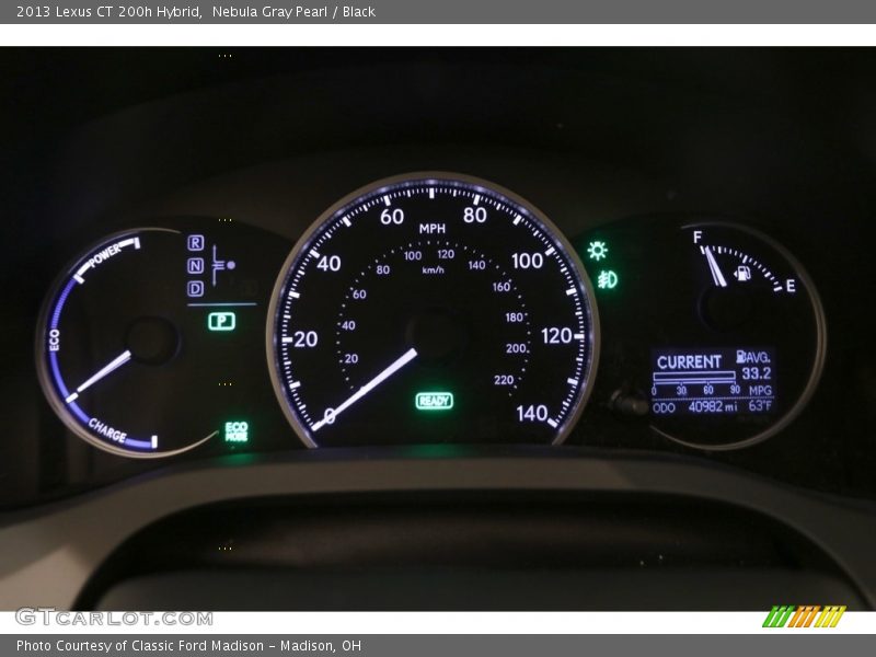Nebula Gray Pearl / Black 2013 Lexus CT 200h Hybrid
