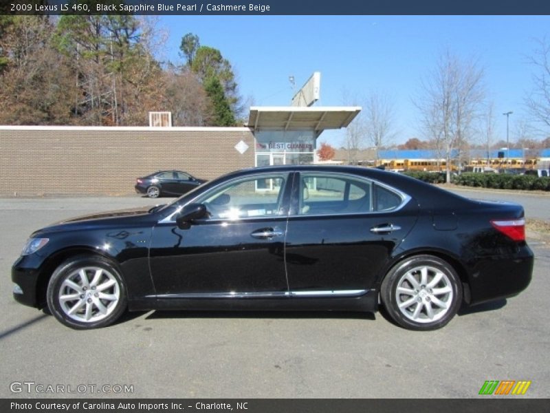 Black Sapphire Blue Pearl / Cashmere Beige 2009 Lexus LS 460