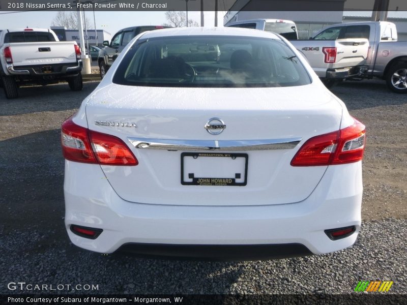 Fresh Powder White / Charcoal 2018 Nissan Sentra S