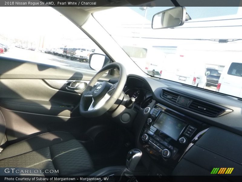 Pearl White / Charcoal 2018 Nissan Rogue SV AWD