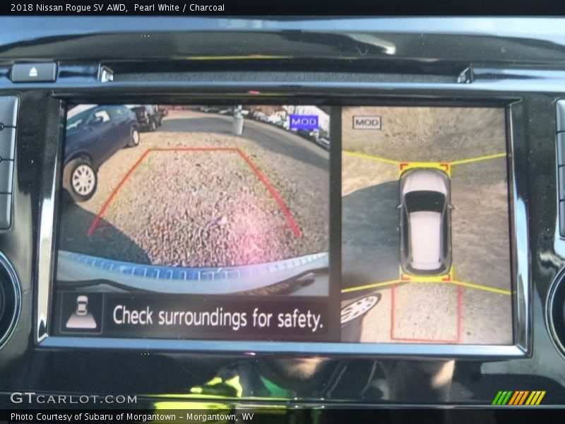 Pearl White / Charcoal 2018 Nissan Rogue SV AWD