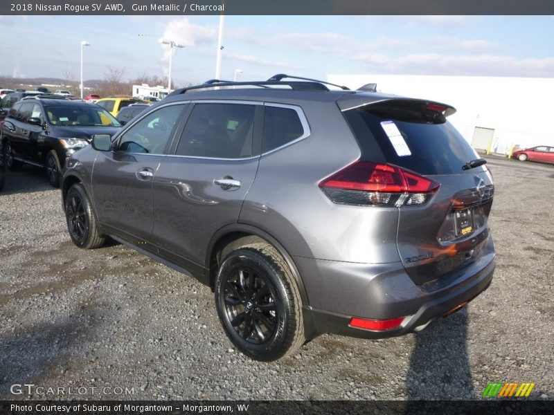 Gun Metallic / Charcoal 2018 Nissan Rogue SV AWD