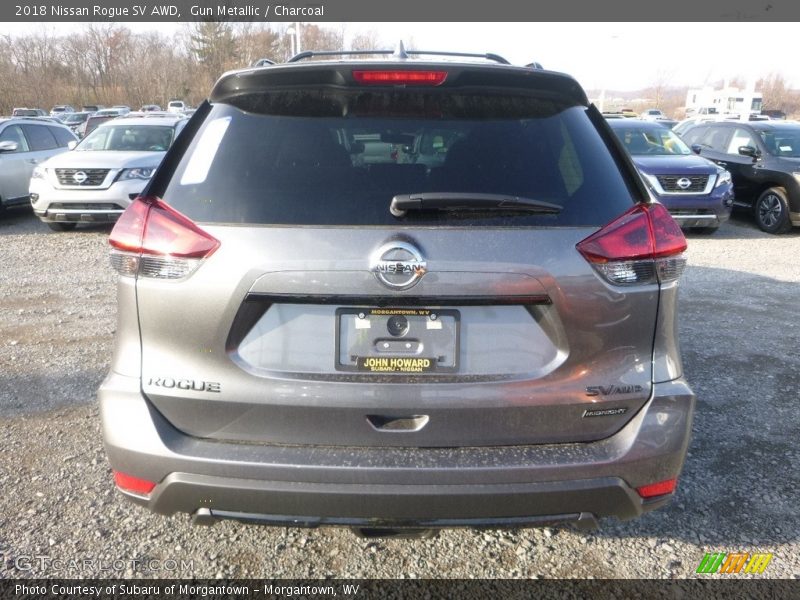 Gun Metallic / Charcoal 2018 Nissan Rogue SV AWD