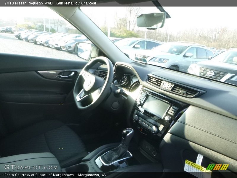Gun Metallic / Charcoal 2018 Nissan Rogue SV AWD