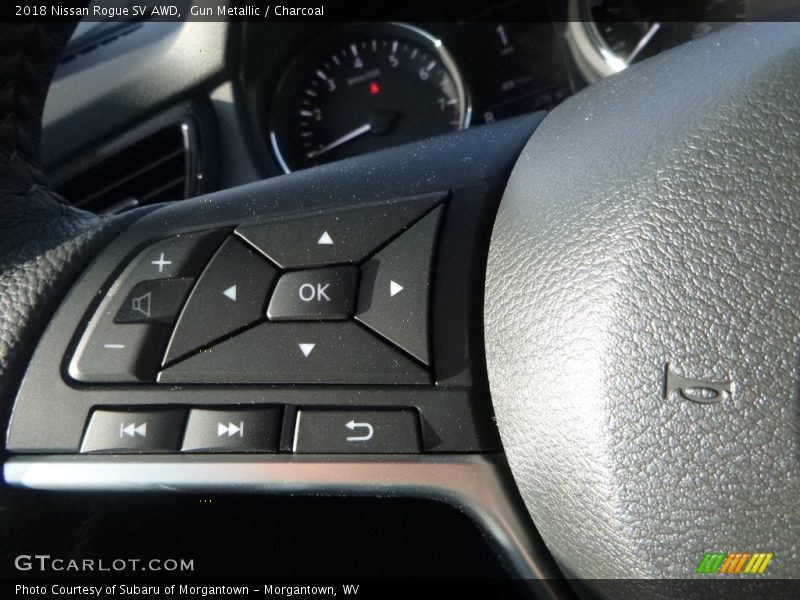Gun Metallic / Charcoal 2018 Nissan Rogue SV AWD