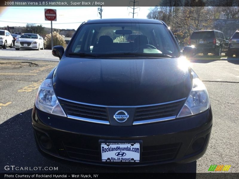 Super Black / Beige 2008 Nissan Versa 1.8 S Hatchback