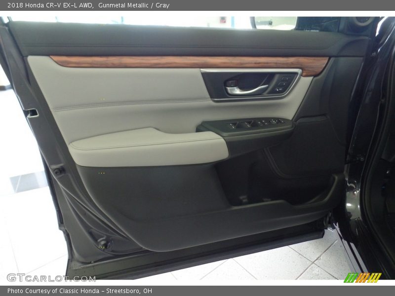 Gunmetal Metallic / Gray 2018 Honda CR-V EX-L AWD