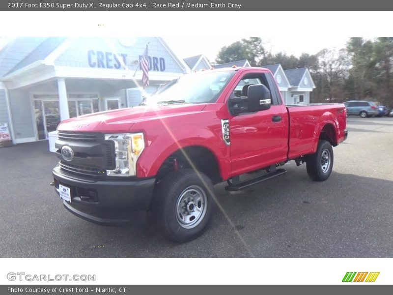 Race Red / Medium Earth Gray 2017 Ford F350 Super Duty XL Regular Cab 4x4