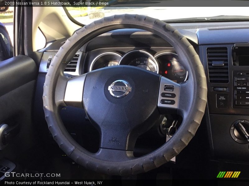 Super Black / Beige 2008 Nissan Versa 1.8 S Hatchback