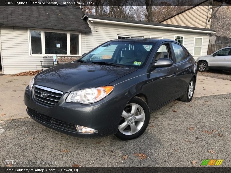 Carbon Gray / Black 2009 Hyundai Elantra SE Sedan