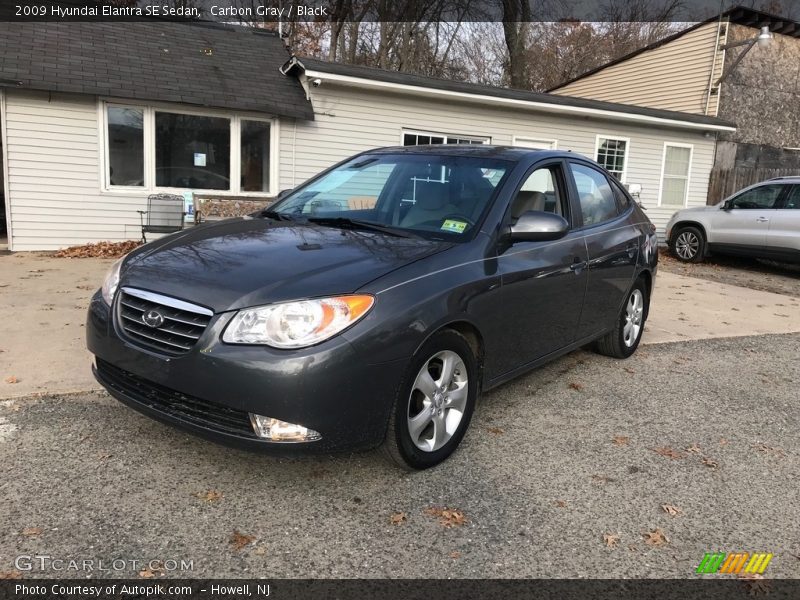 Carbon Gray / Black 2009 Hyundai Elantra SE Sedan