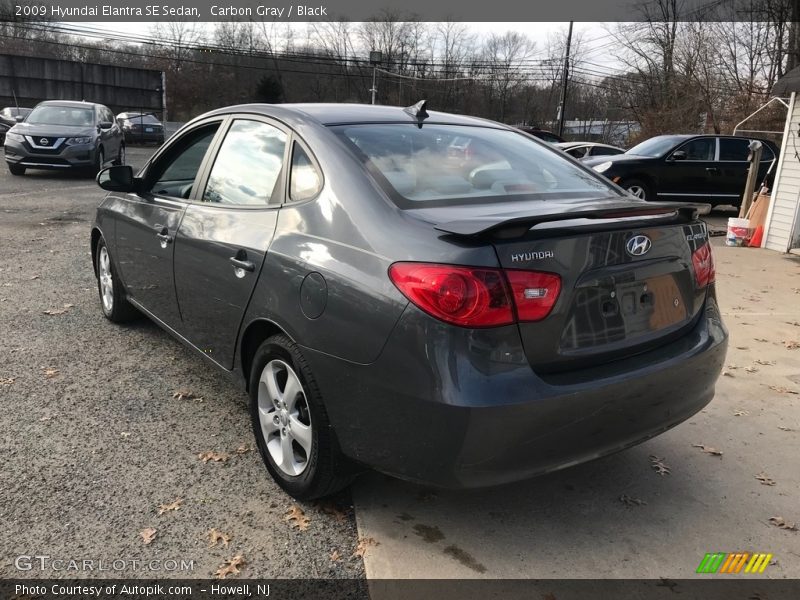 Carbon Gray / Black 2009 Hyundai Elantra SE Sedan