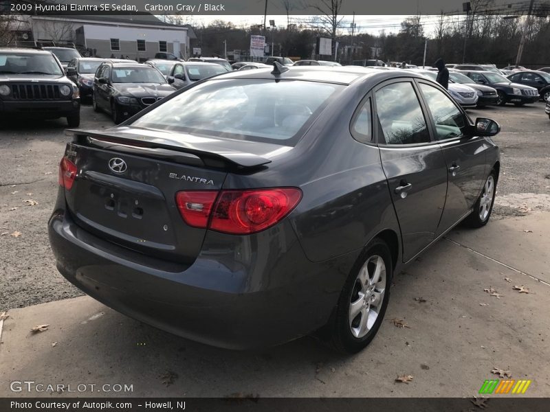 Carbon Gray / Black 2009 Hyundai Elantra SE Sedan