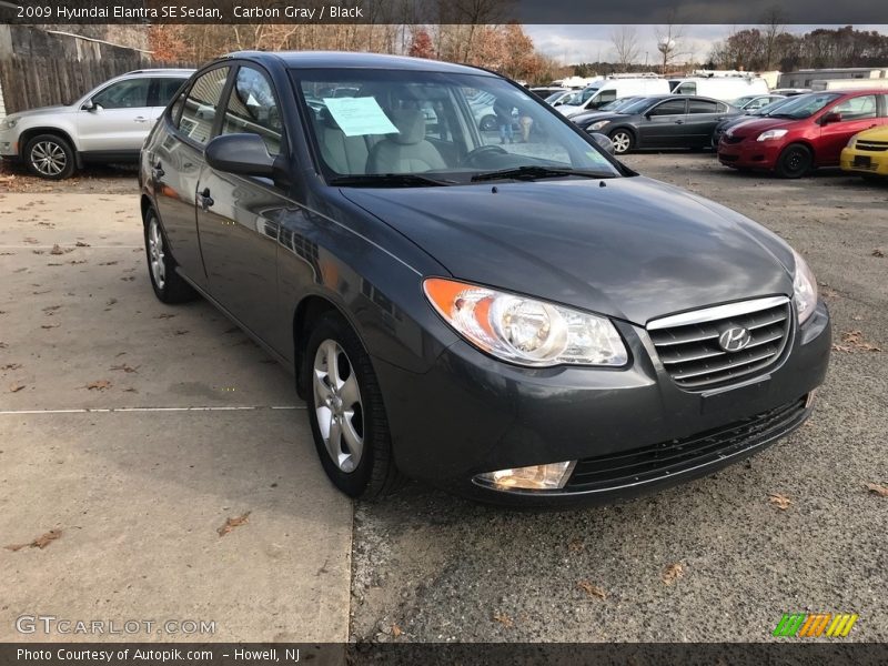Carbon Gray / Black 2009 Hyundai Elantra SE Sedan