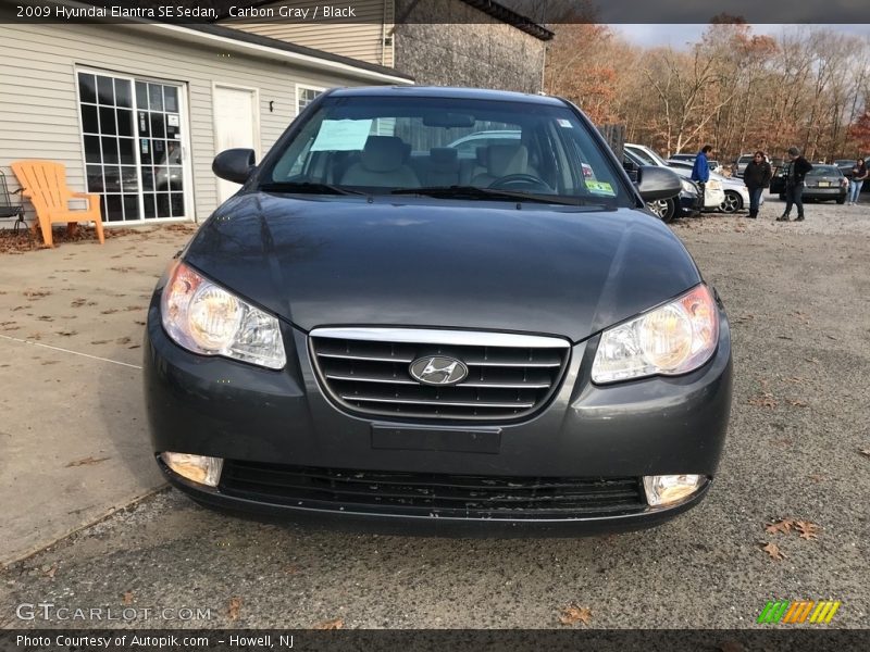 Carbon Gray / Black 2009 Hyundai Elantra SE Sedan