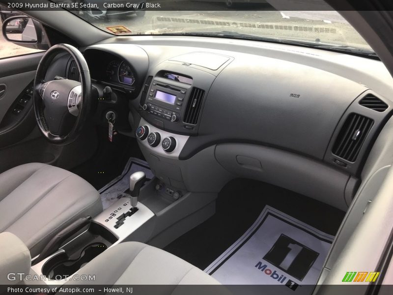 Carbon Gray / Black 2009 Hyundai Elantra SE Sedan