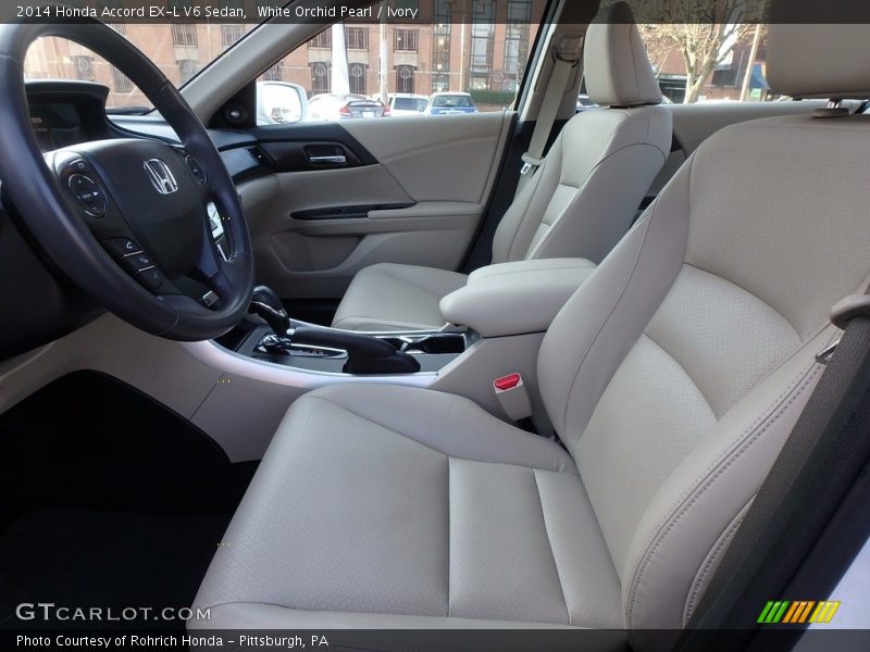 White Orchid Pearl / Ivory 2014 Honda Accord EX-L V6 Sedan