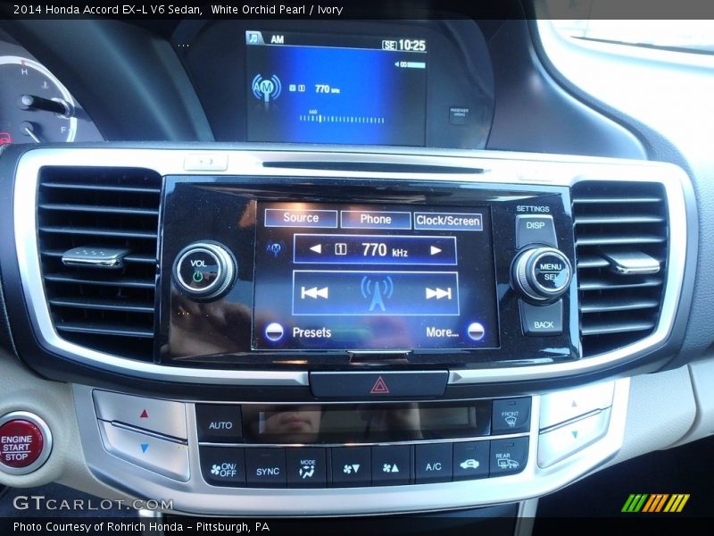 White Orchid Pearl / Ivory 2014 Honda Accord EX-L V6 Sedan