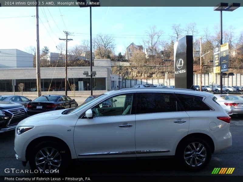 Moonlight White / Wheat 2014 Infiniti QX60 3.5 AWD