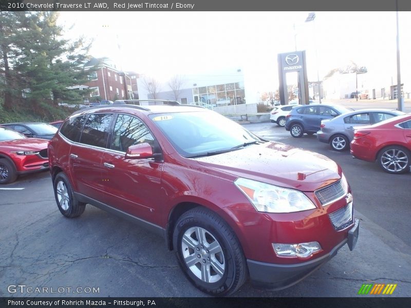 Red Jewel Tintcoat / Ebony 2010 Chevrolet Traverse LT AWD