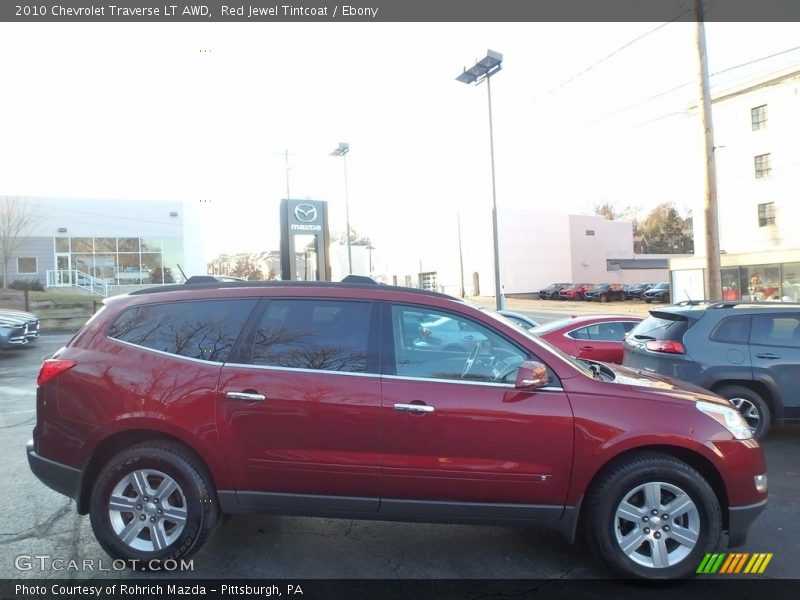 Red Jewel Tintcoat / Ebony 2010 Chevrolet Traverse LT AWD