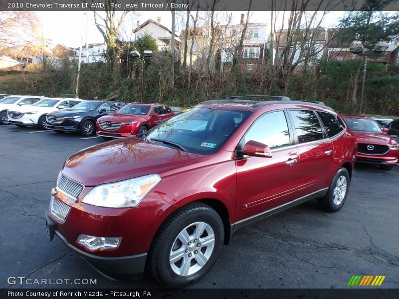 Red Jewel Tintcoat / Ebony 2010 Chevrolet Traverse LT AWD