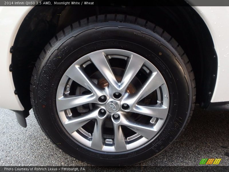 Moonlight White / Wheat 2014 Infiniti QX60 3.5 AWD