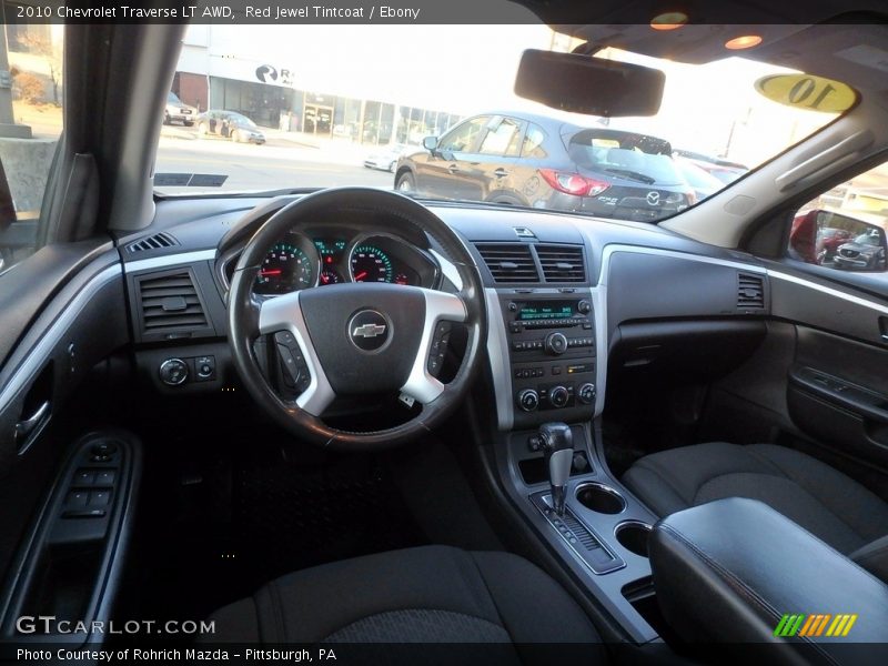 Red Jewel Tintcoat / Ebony 2010 Chevrolet Traverse LT AWD