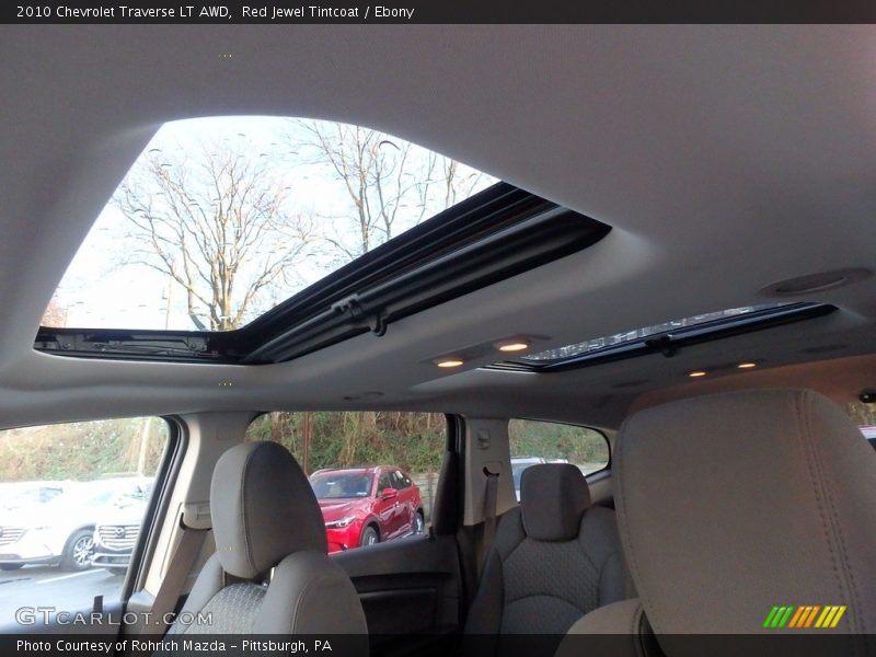Red Jewel Tintcoat / Ebony 2010 Chevrolet Traverse LT AWD