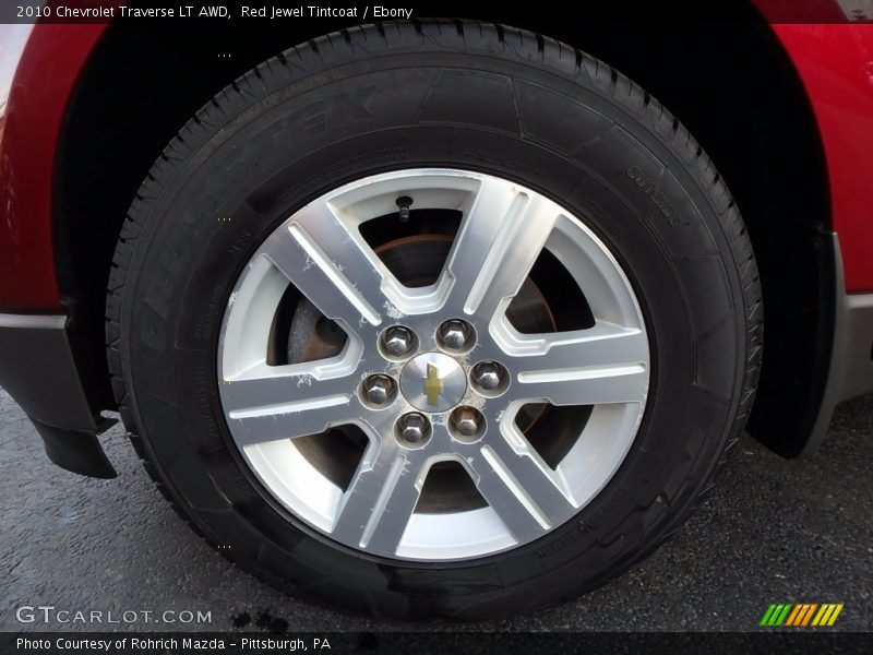 Red Jewel Tintcoat / Ebony 2010 Chevrolet Traverse LT AWD