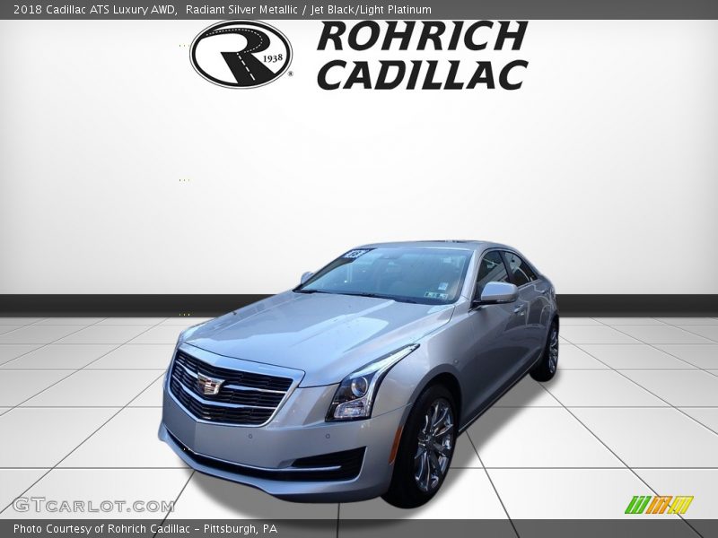 Radiant Silver Metallic / Jet Black/Light Platinum 2018 Cadillac ATS Luxury AWD