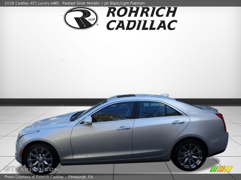 Radiant Silver Metallic / Jet Black/Light Platinum 2018 Cadillac ATS Luxury AWD