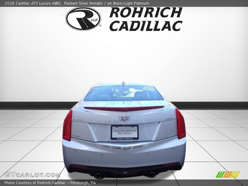 Radiant Silver Metallic / Jet Black/Light Platinum 2018 Cadillac ATS Luxury AWD