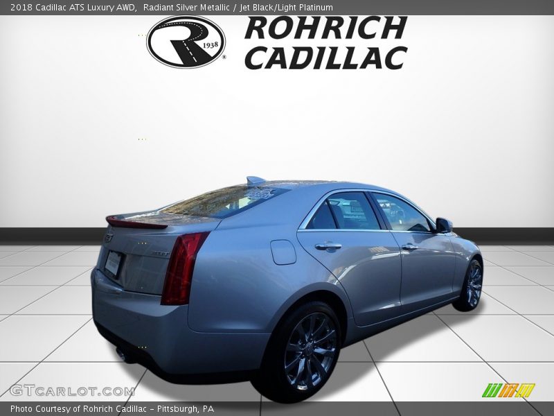 Radiant Silver Metallic / Jet Black/Light Platinum 2018 Cadillac ATS Luxury AWD