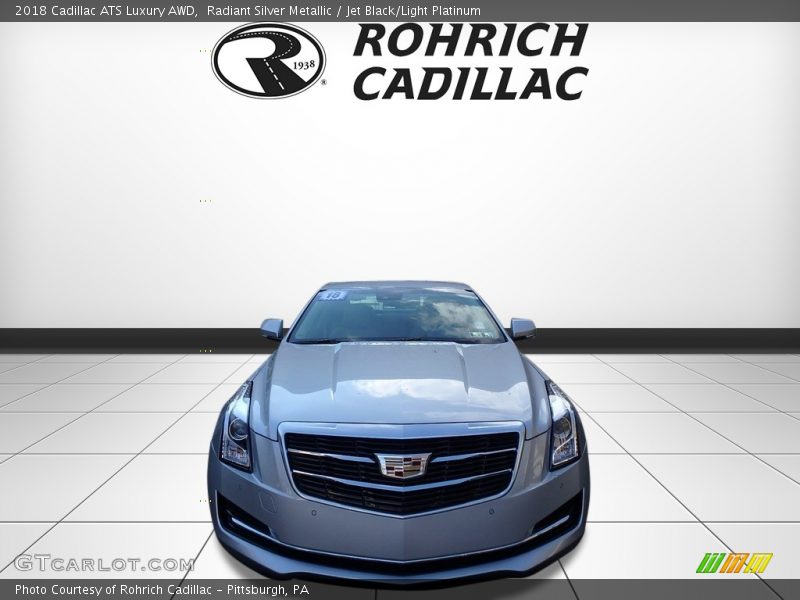 Radiant Silver Metallic / Jet Black/Light Platinum 2018 Cadillac ATS Luxury AWD