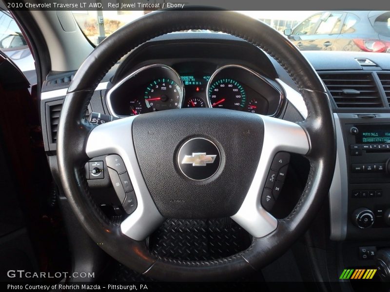 Red Jewel Tintcoat / Ebony 2010 Chevrolet Traverse LT AWD