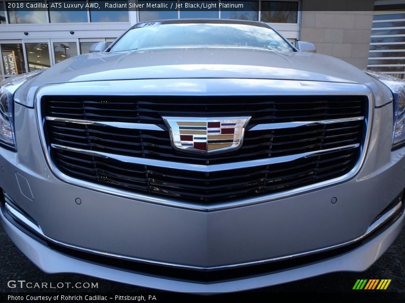 Radiant Silver Metallic / Jet Black/Light Platinum 2018 Cadillac ATS Luxury AWD