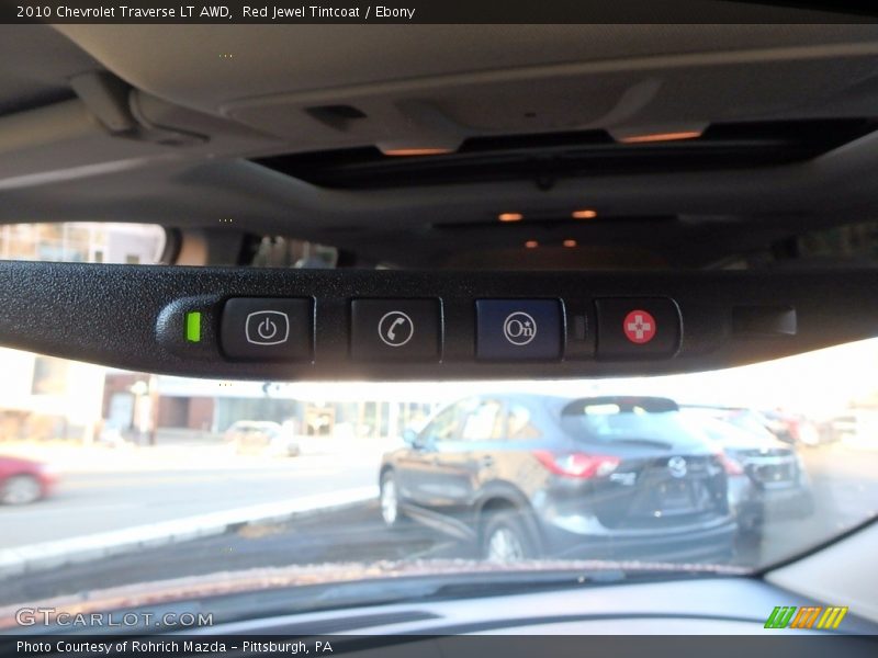 Red Jewel Tintcoat / Ebony 2010 Chevrolet Traverse LT AWD