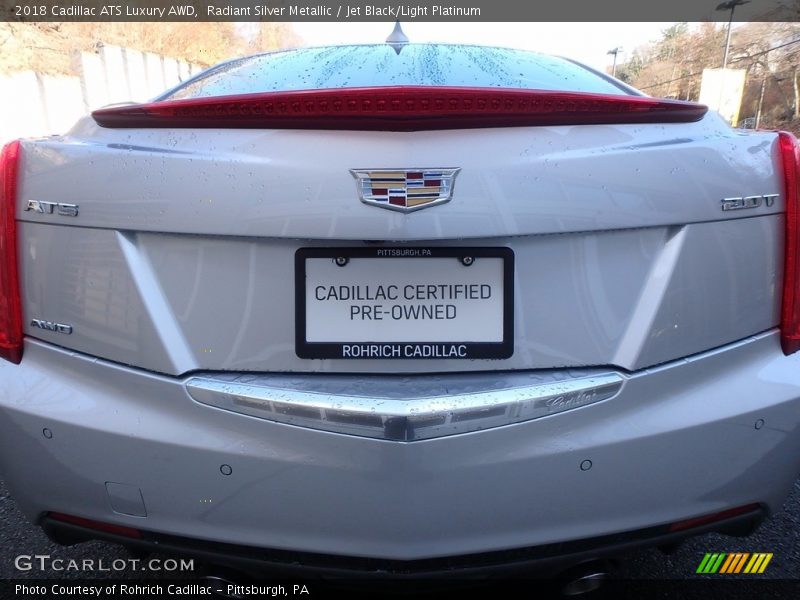 Radiant Silver Metallic / Jet Black/Light Platinum 2018 Cadillac ATS Luxury AWD