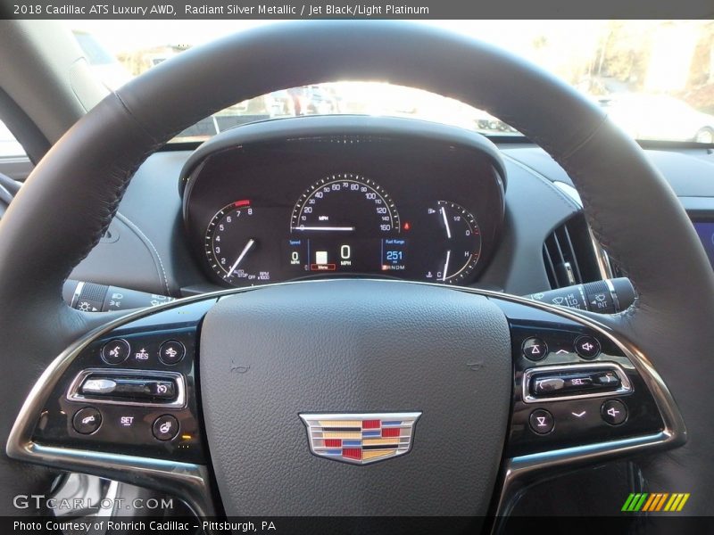 Radiant Silver Metallic / Jet Black/Light Platinum 2018 Cadillac ATS Luxury AWD